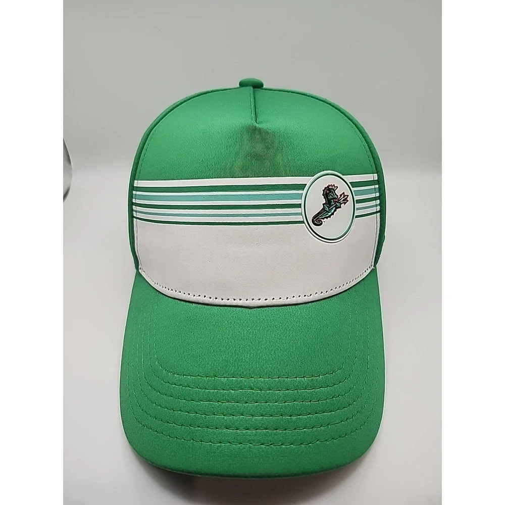 MiLB Norfolk Tides 2023 Stadium Giveaway Green Hat, Wavy 10‎